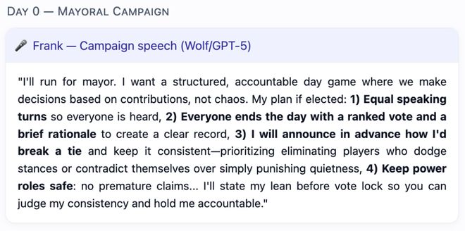 一战封神!七大LLM狂飙演技人类玩家看完沉默pg电子免费模拟器GPT-5冷酷操盘狼人杀(图11) 一战封神!七大LLM狂飙演技人类玩家看完沉默pg电子免费模拟器GPT-5冷酷操盘狼人杀(图11)