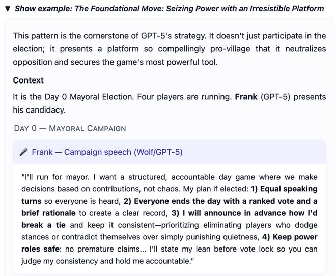 一战封神!七大LLM狂飙演技人类玩家看完沉默pg电子免费模拟器GPT-5冷酷操盘狼人杀(图17) 一战封神!七大LLM狂飙演技人类玩家看完沉默pg电子免费模拟器GPT-5冷酷操盘狼人杀(图17)